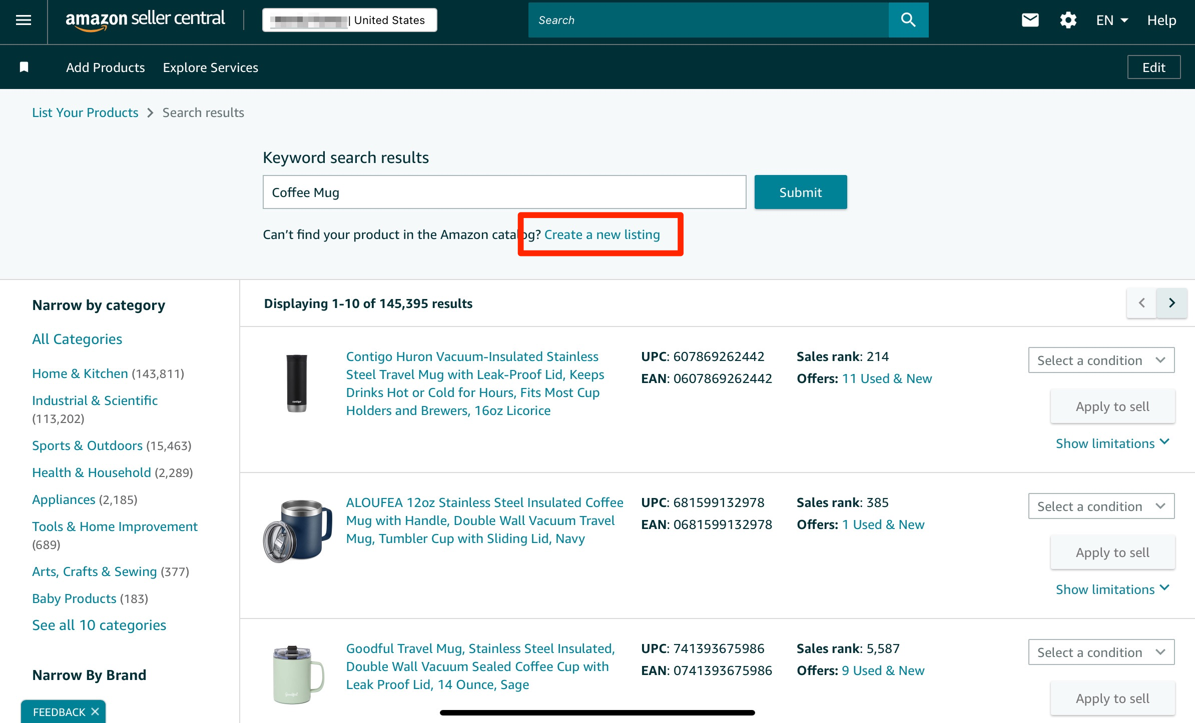 Create a new listing